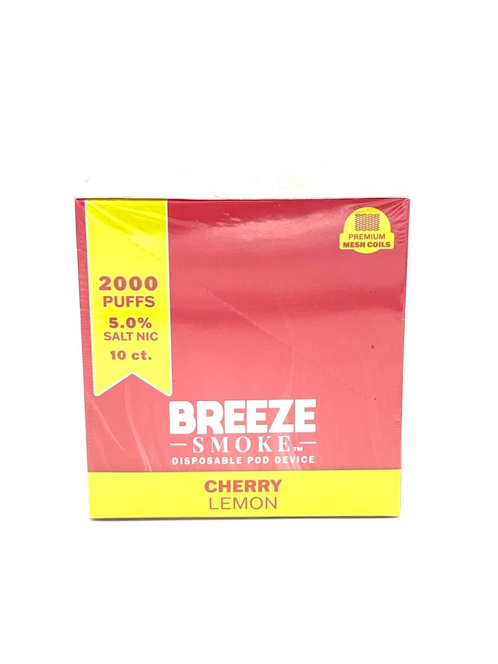Breeze Pro Cherry Lemon 2000puffs 10ct
