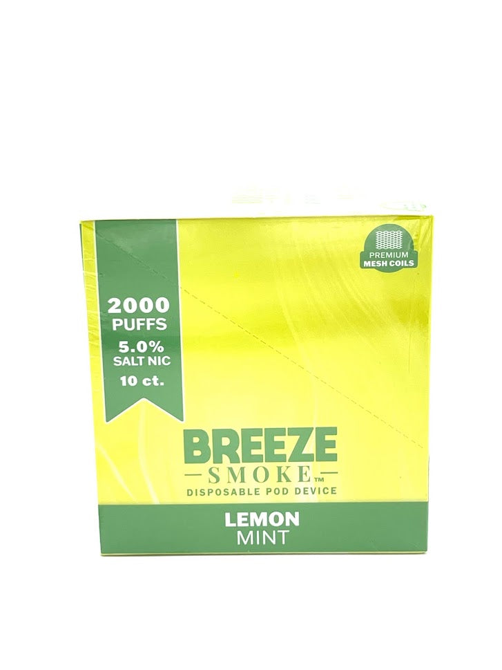 Breeze Pro Lemon Mint 2000puffs 10ct
