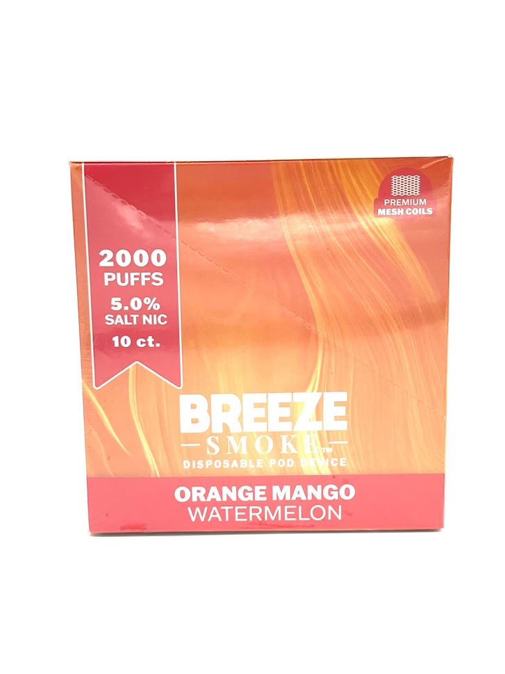 Breeze Pro Orange Mango Watermelon 2000puffs 10ct