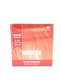 Breeze Pro Strawberry Peach Mint 2000puffs 10ct