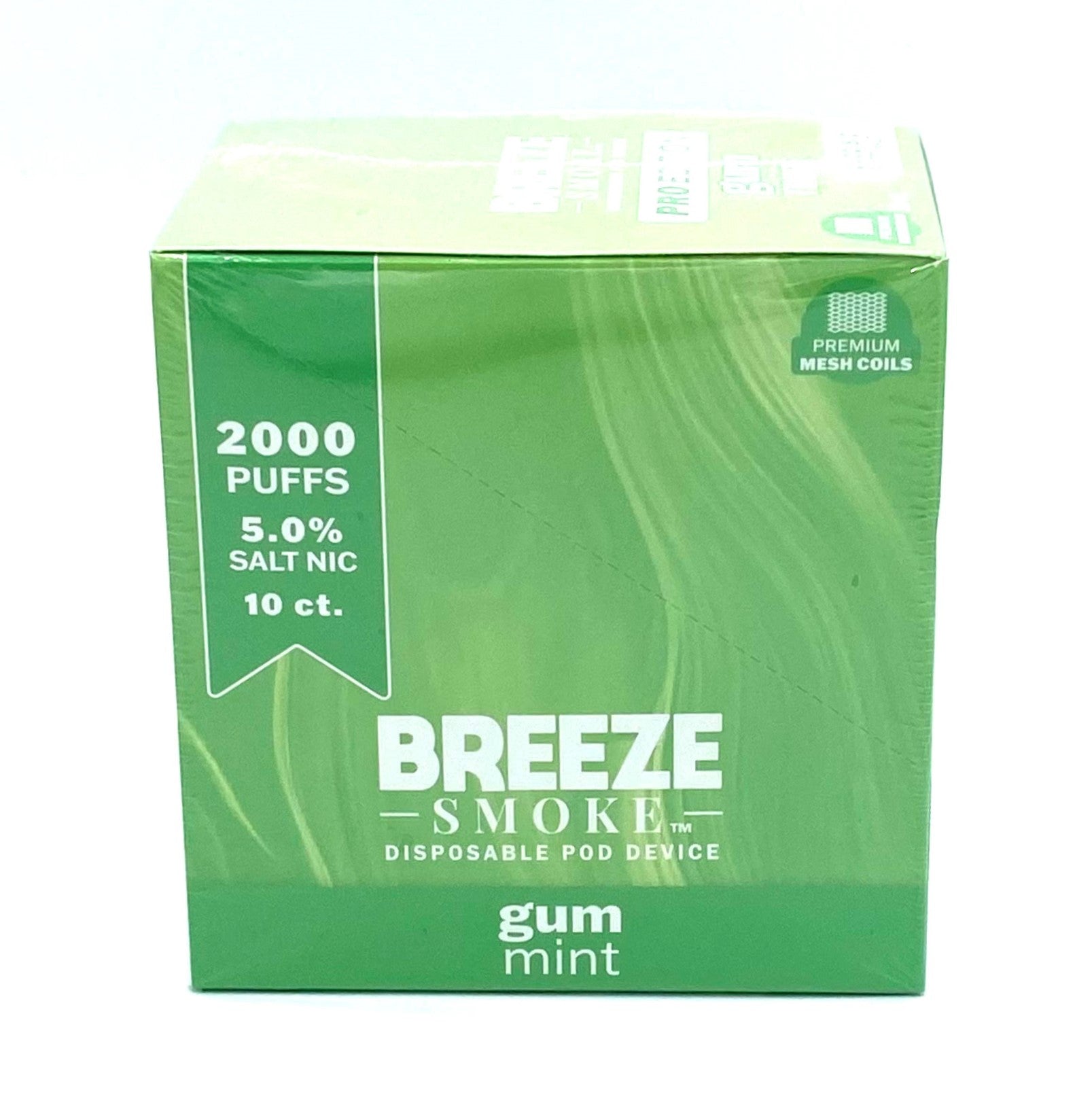 Breeze Pro Spearmint (Gum Mint) 2000puffs 10ct