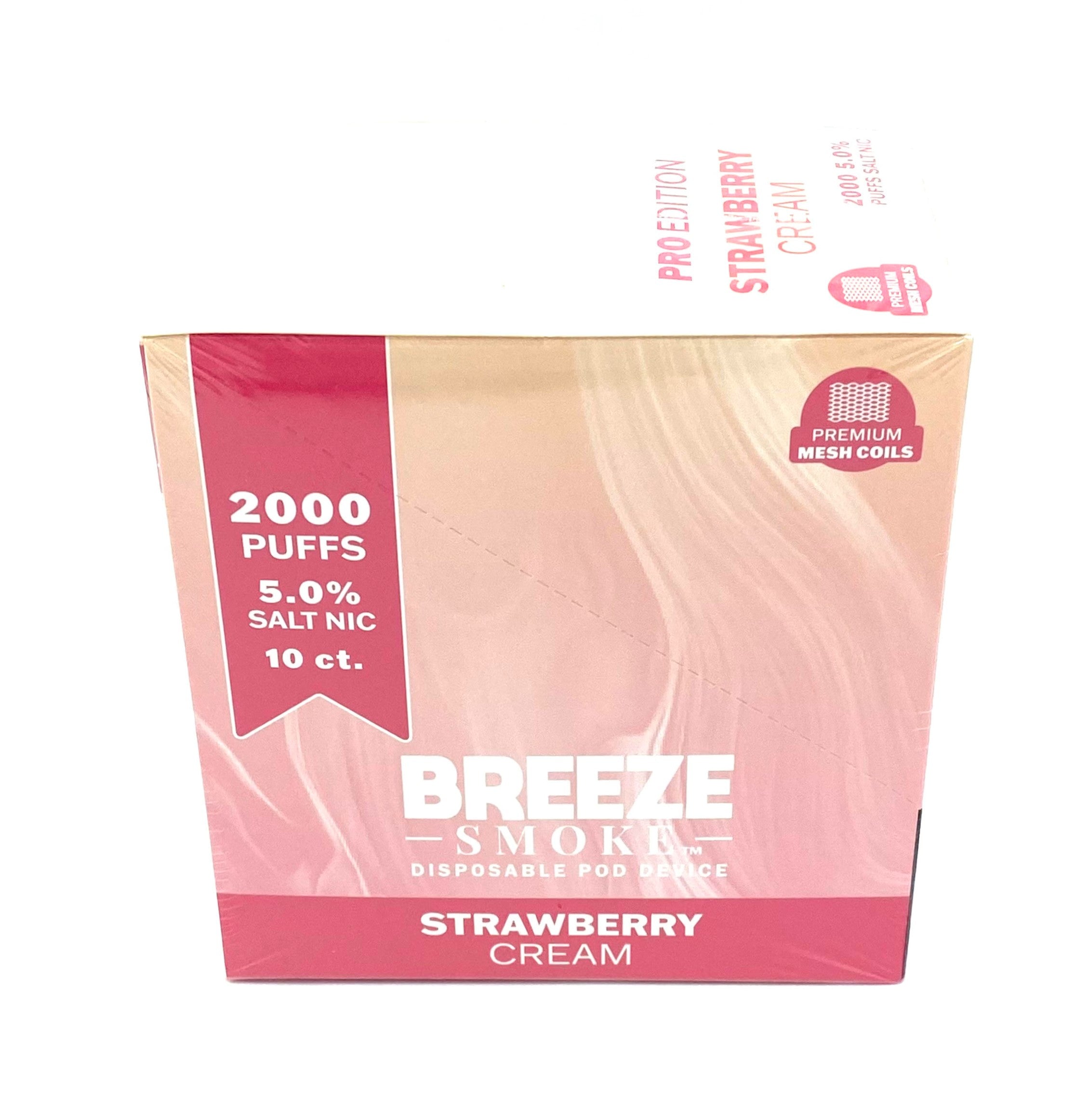 Breeze Pro Strawberry Cream 2000puffs 10ct