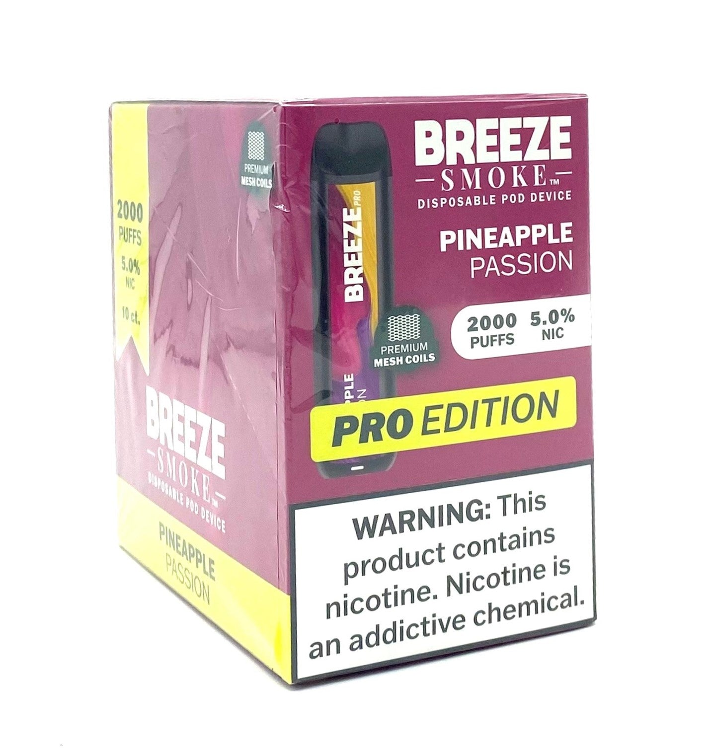 Breeze Pro Pineapple Passion 2000puffs 10ct