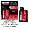 Breeze Prime Strawberry Mint 6000puffs 5ct