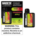 Breeze Prime Strawberry Apple 6000puffs 5ct
