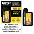 Breeze Prime Coconut Banana 6000puffs 5ct