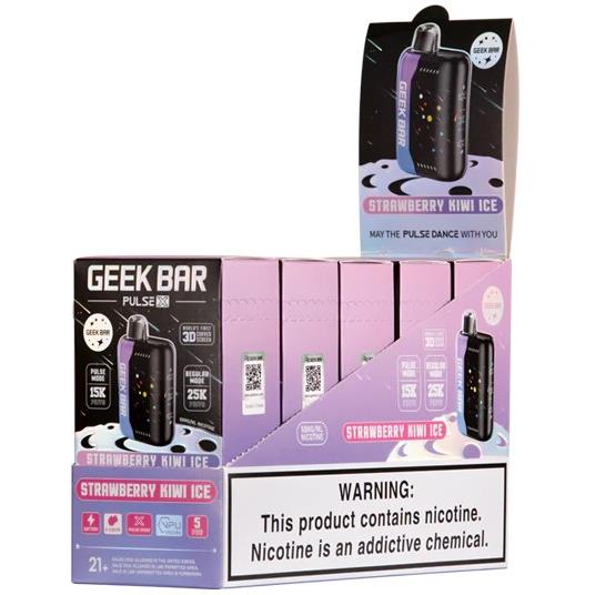 Geek Bar Pulse X Strawberry Kiwi Ice 25000puffs 5ct