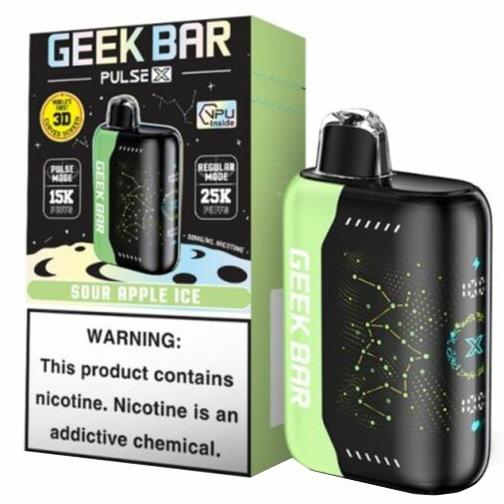 Geek Bar Pulse X Sour Apple Ice 25000puffs 5ct