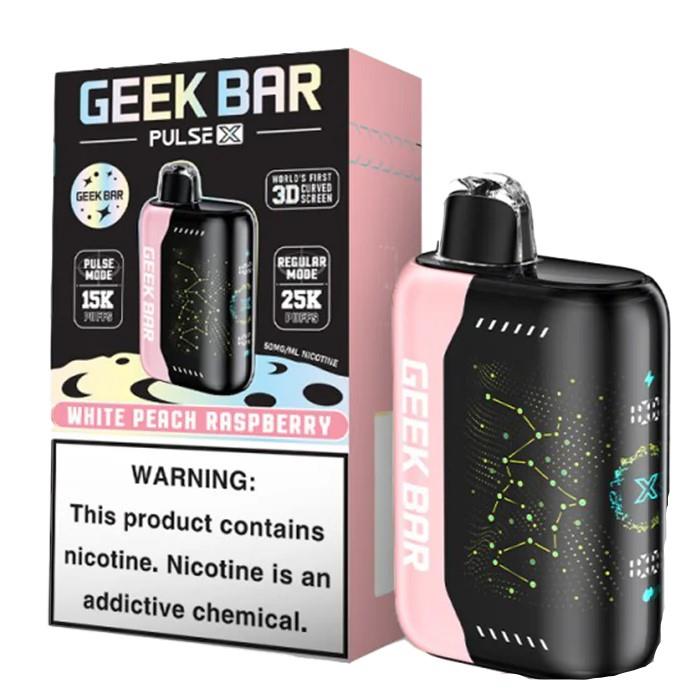 Geek Bar Pulse X White Peach Raspberry 25000puffs 5ct