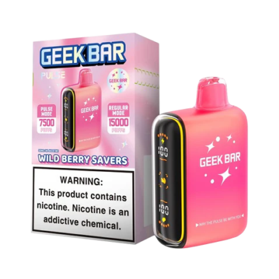 Geek Bar Pulse Wild Berry Savers 15000puffs 5ct