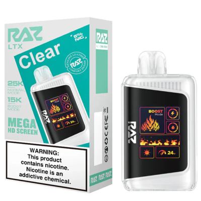 Raz Ltx Clear 25000puffs