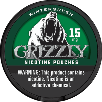 Grizzly Nicotine Pouch Wintergreen 15mg 5/20ct
