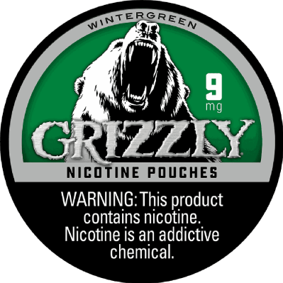 Grizzly Nicotine Pouch Wintergreen 9mg 5/20ct