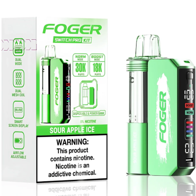 Foger Switch Pro Kit Sour Apple Ice 30000puffs