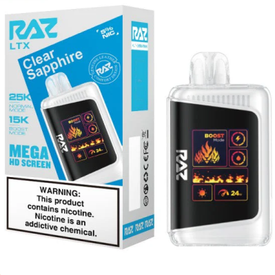 Raz Ltx Clear Sapphire 25000puffs