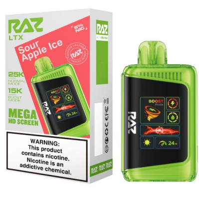 Raz Ltx Sour Apple Ice 25000puffs