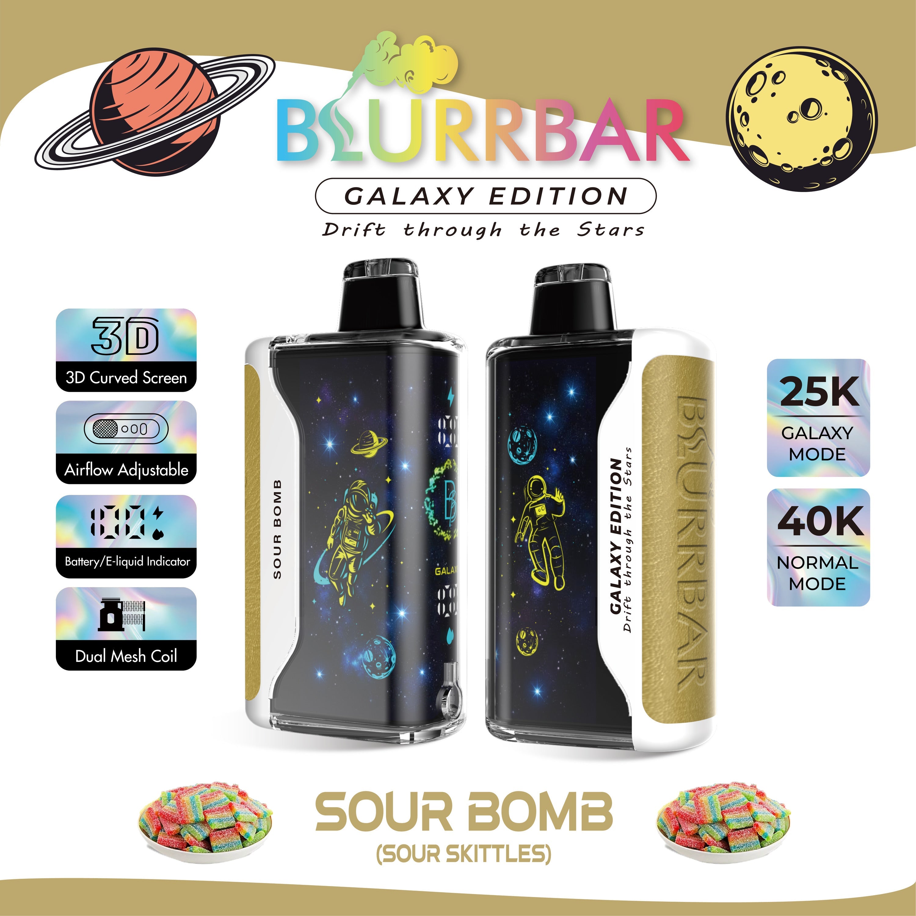 BLURRBAR GALAXY EDITION 40K (5CT)