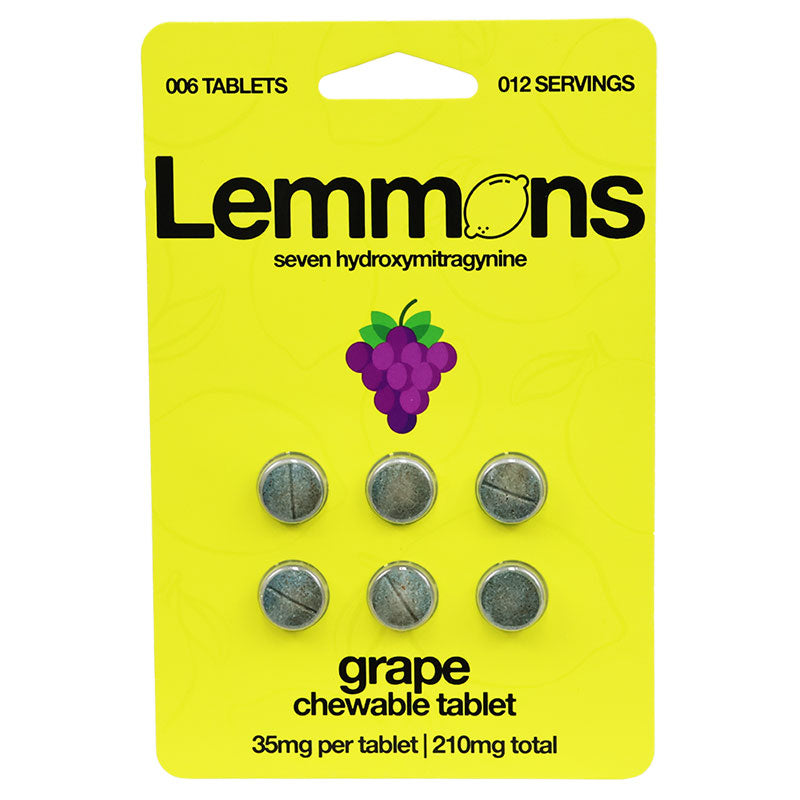 Lemmons 7-hydroxymitragynine Tablets 210mg 6pk 6ct Display (CITRUS)