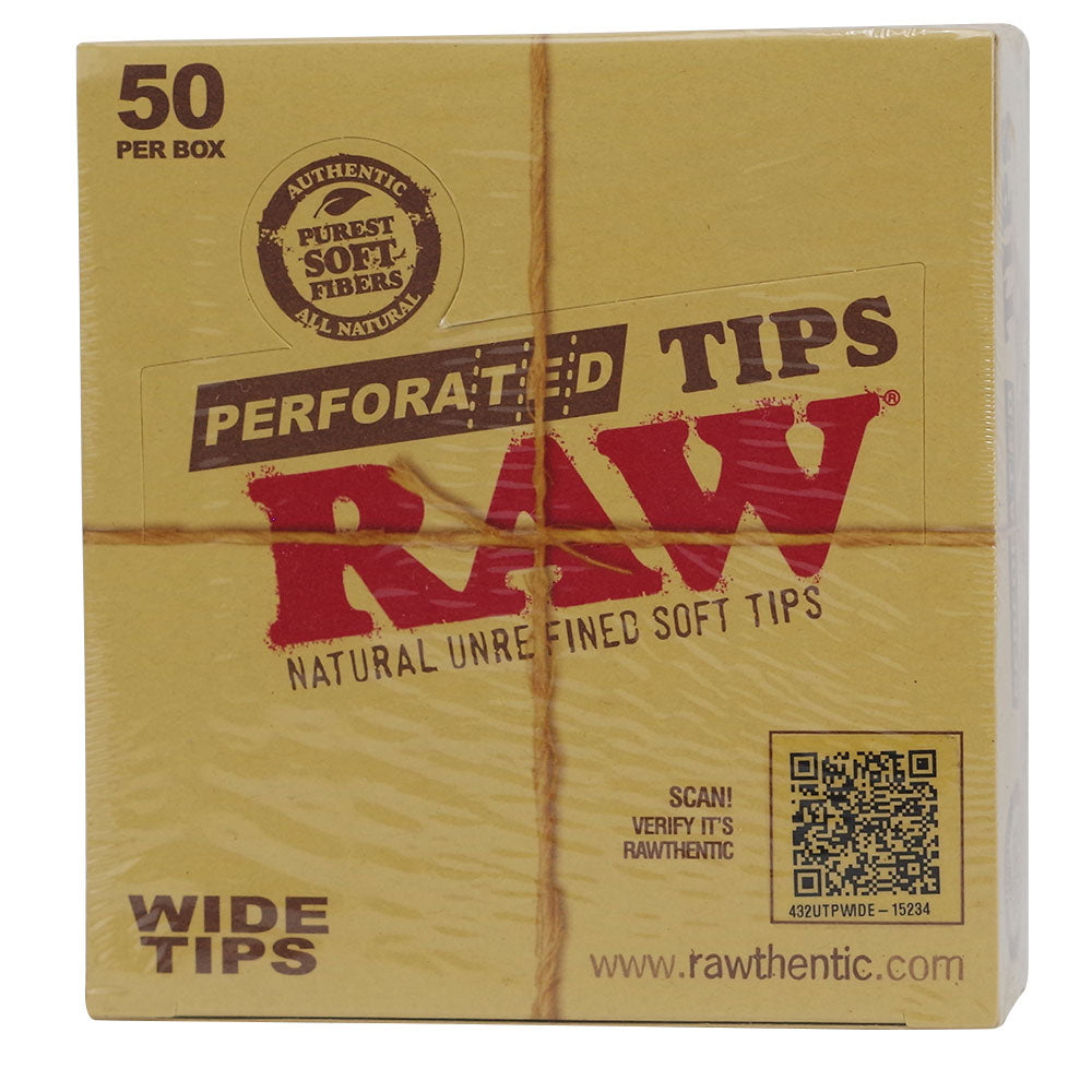 Raw Tips Preforated Wide Tips 50ct Box
