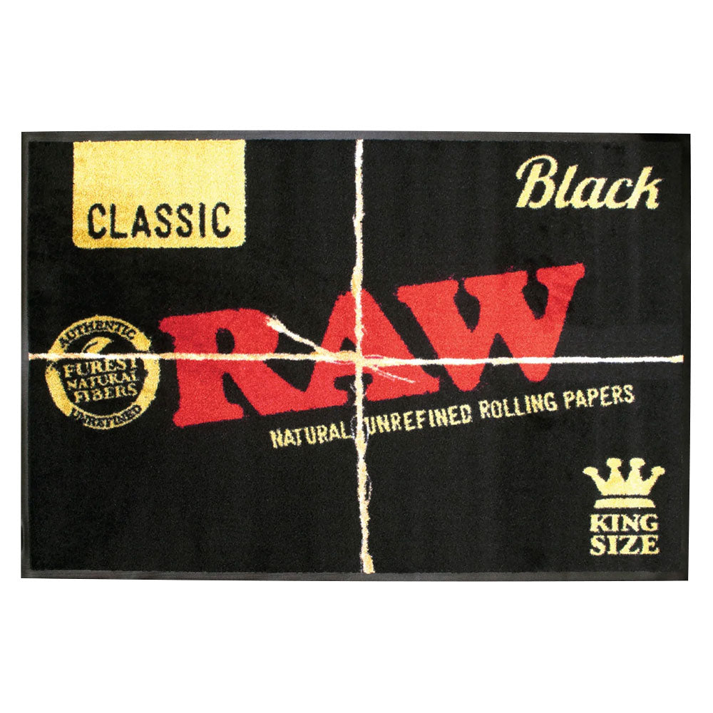RAW Black Classic Doormat King Size Large 80cm x 120cm