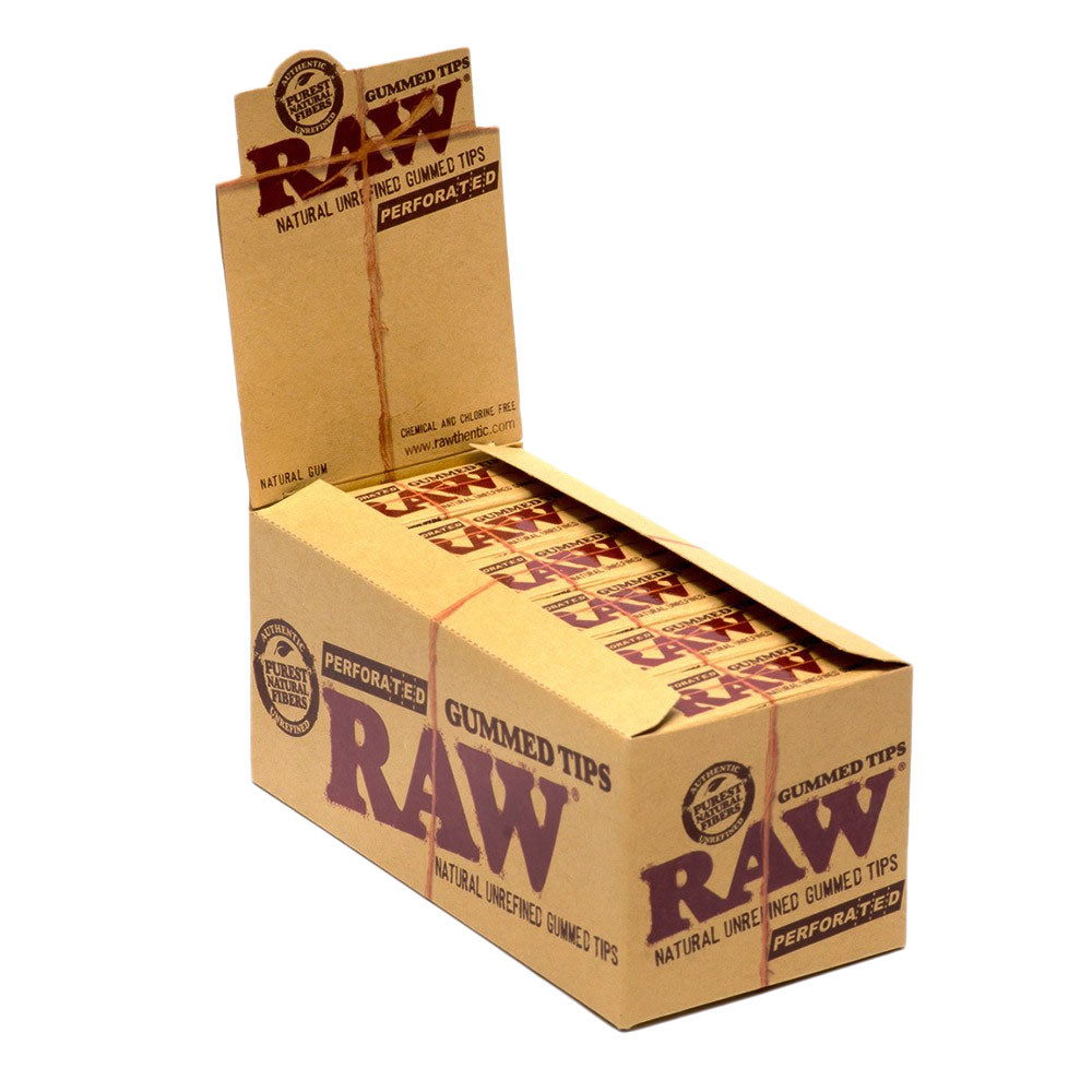 RAW Tips Perforated Gummed 24ct Display
