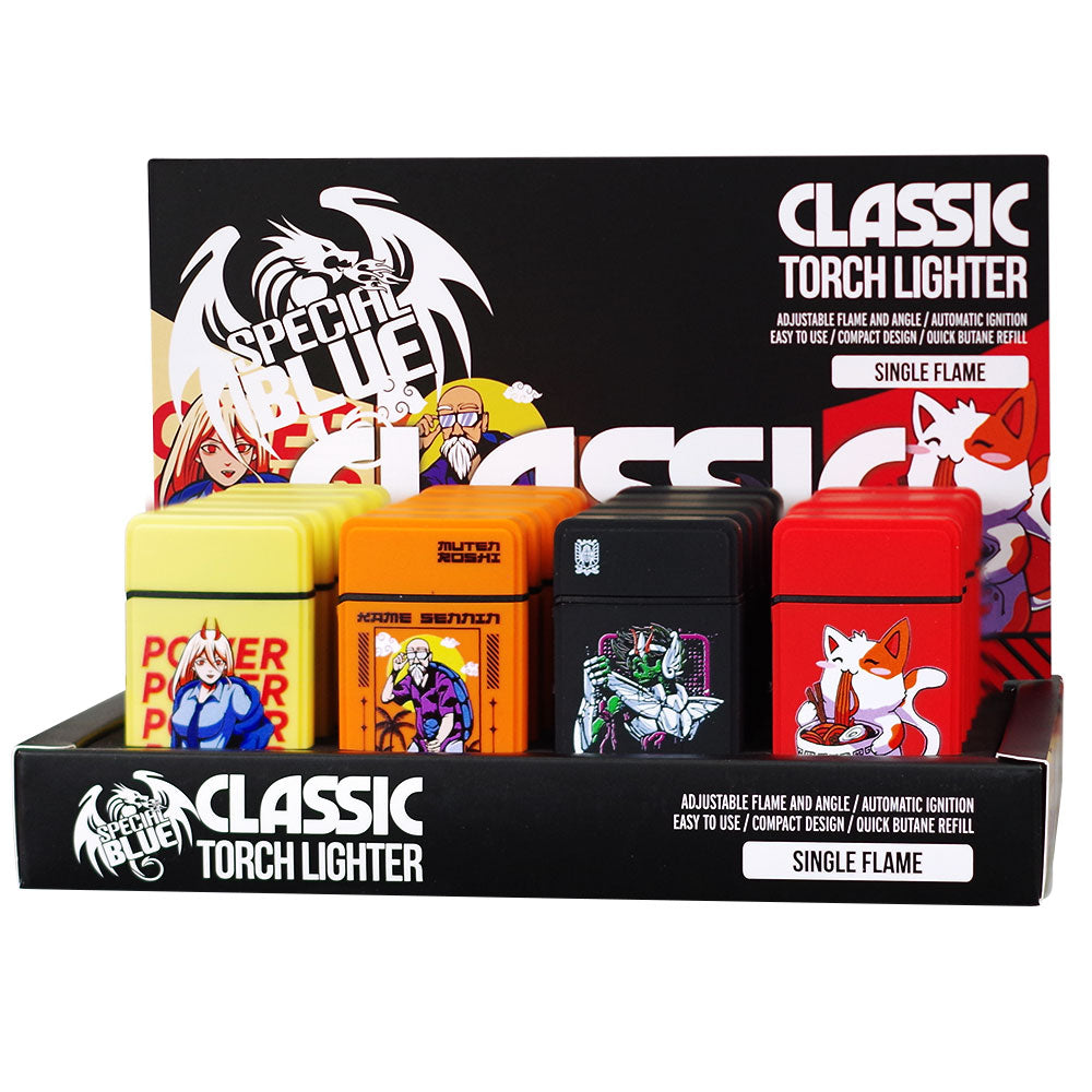 SPECIAL BLUE CLASSIC TORCH LIGHTERS (20CT DISPLAY) (WILD & FREE)