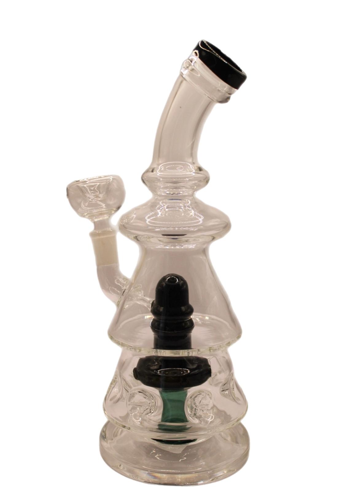 10.5 IN WATER PIPE W/ CHRISTMAS TREE PERCULATOR