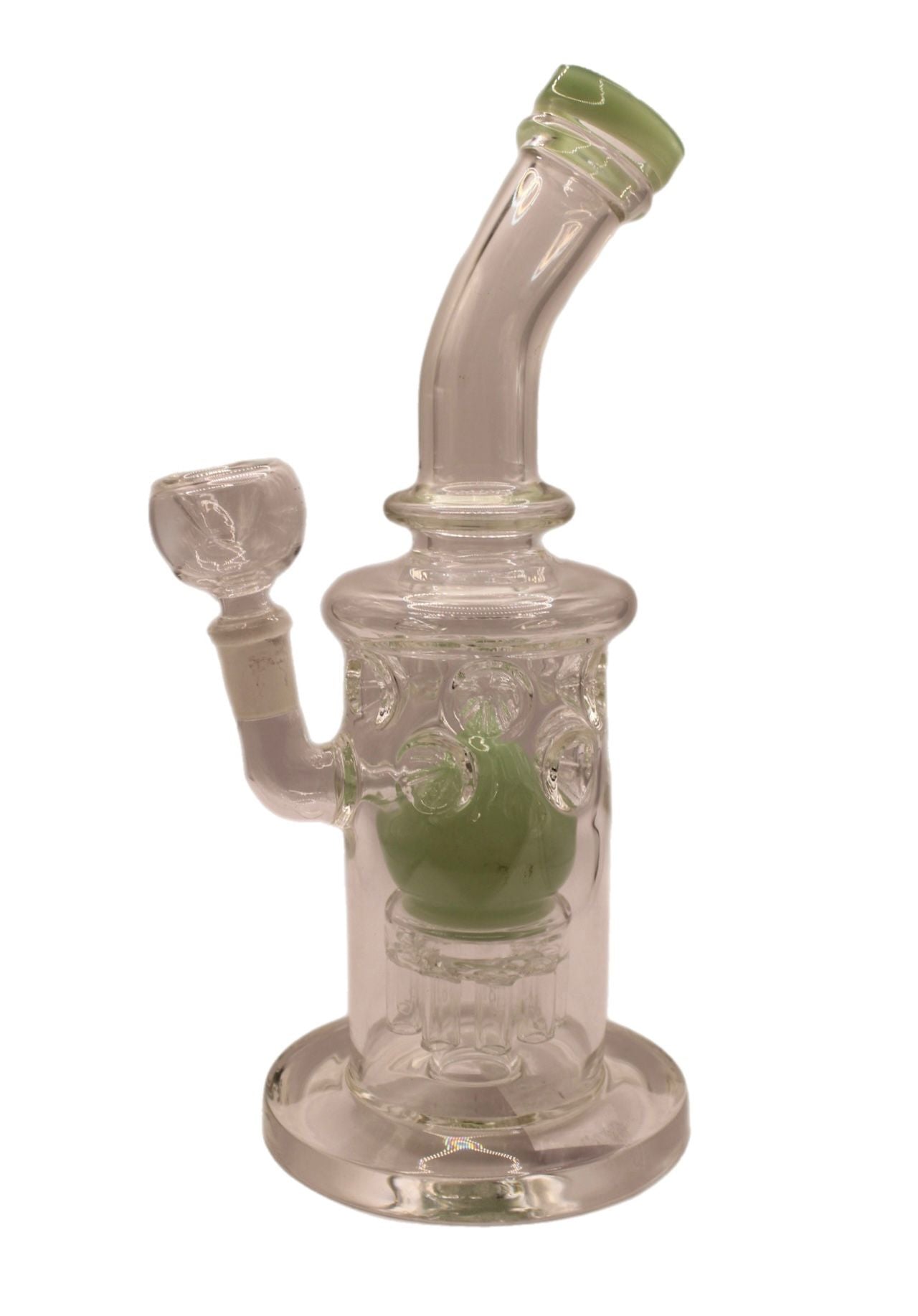 10.5IN PASTEL COLOR WATER PIPE W/ PERCULATOR (GREEN)