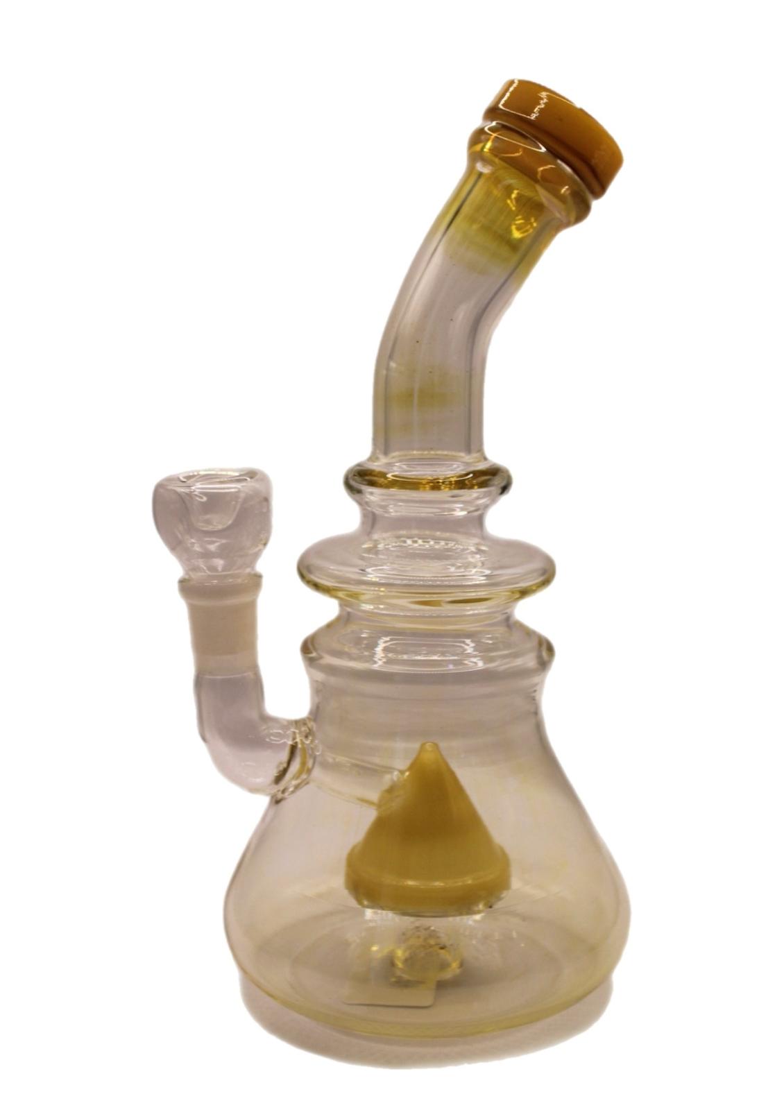9.5IN BENT NECK WATERPIPE W/ TRIANGLE PERCULATOR