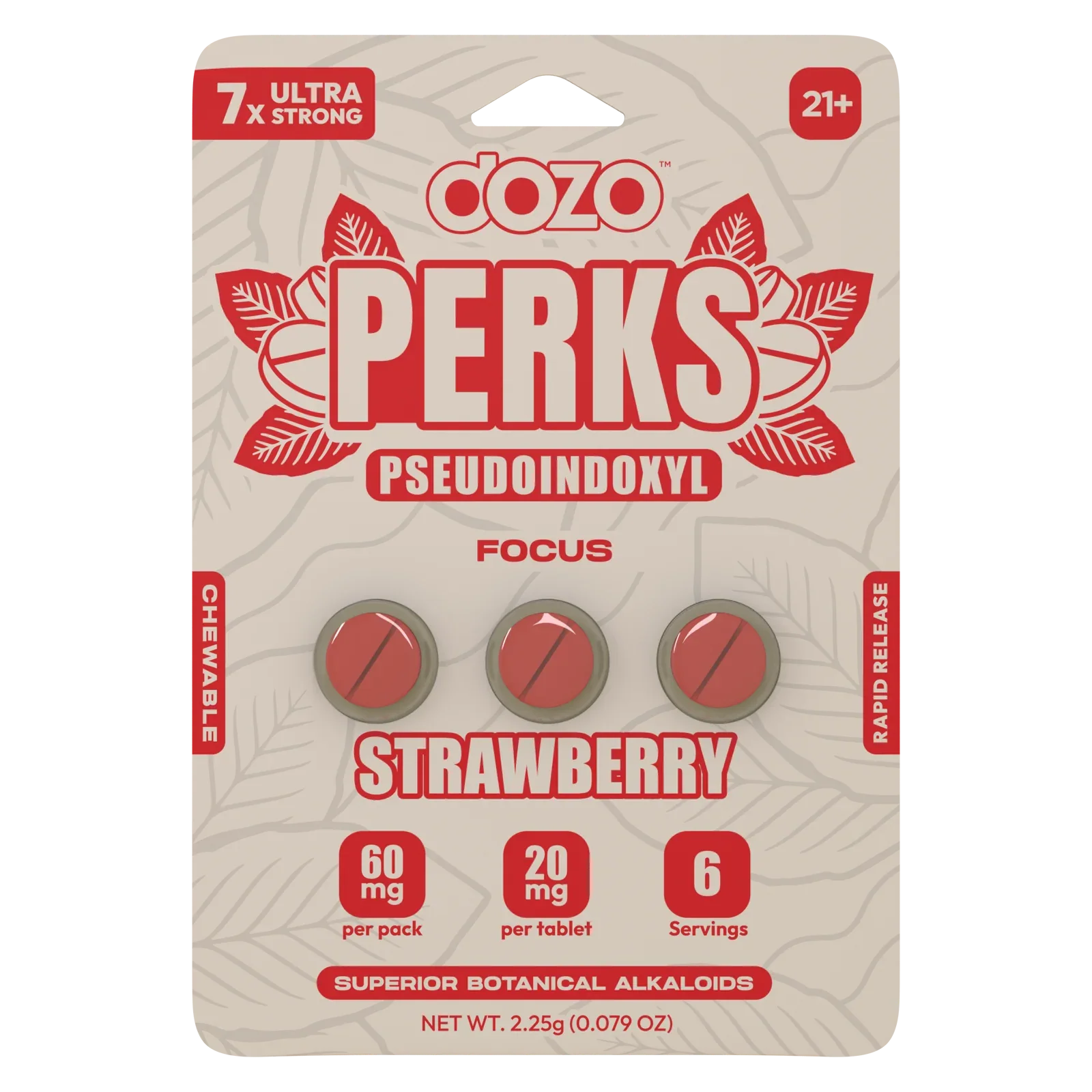 DOZO- Pseudo Perks 60MG- 3 COUNT