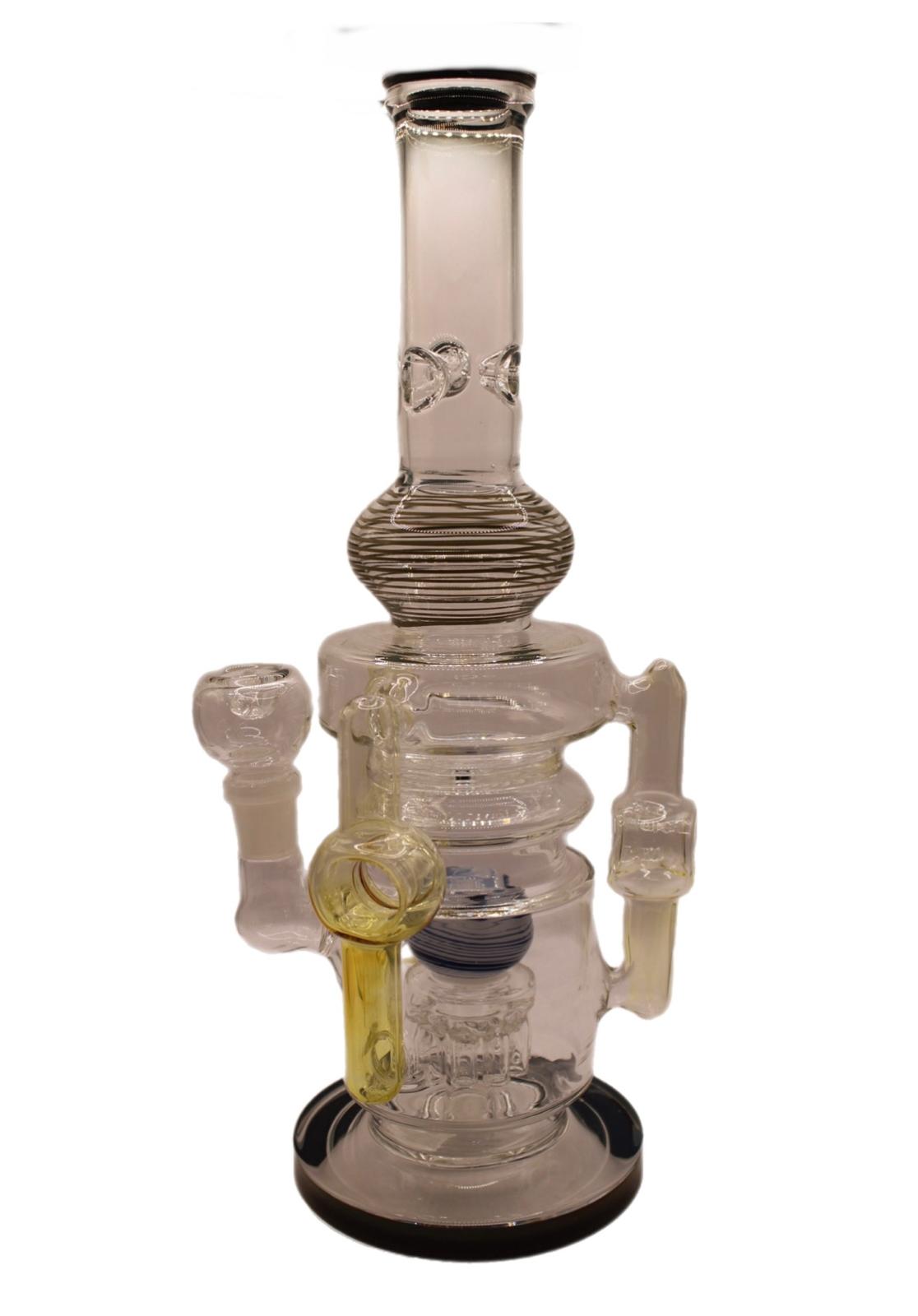 APPLE TRIPLE DONUT SHOWERHEAD PERC BONG 14.5IN