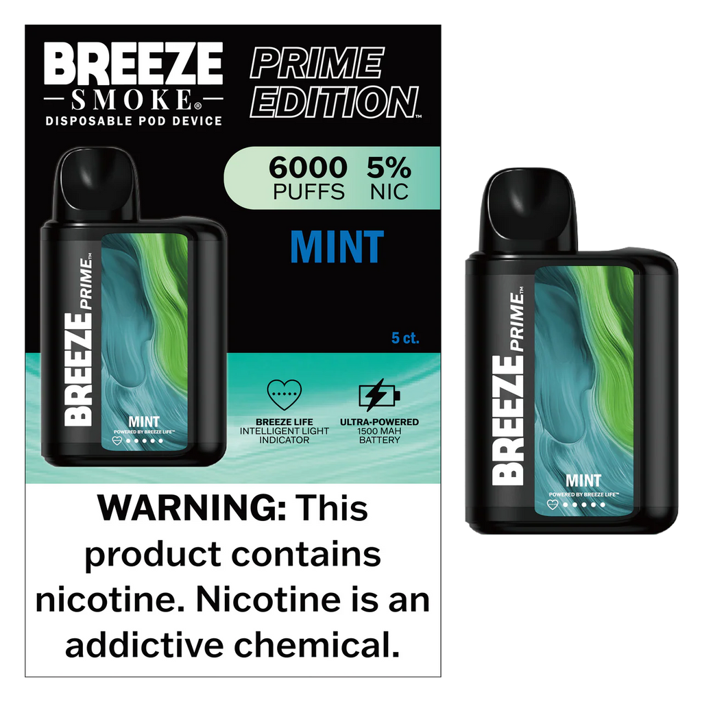 BREEZE PRIME 6000 PUFFS (5CT)