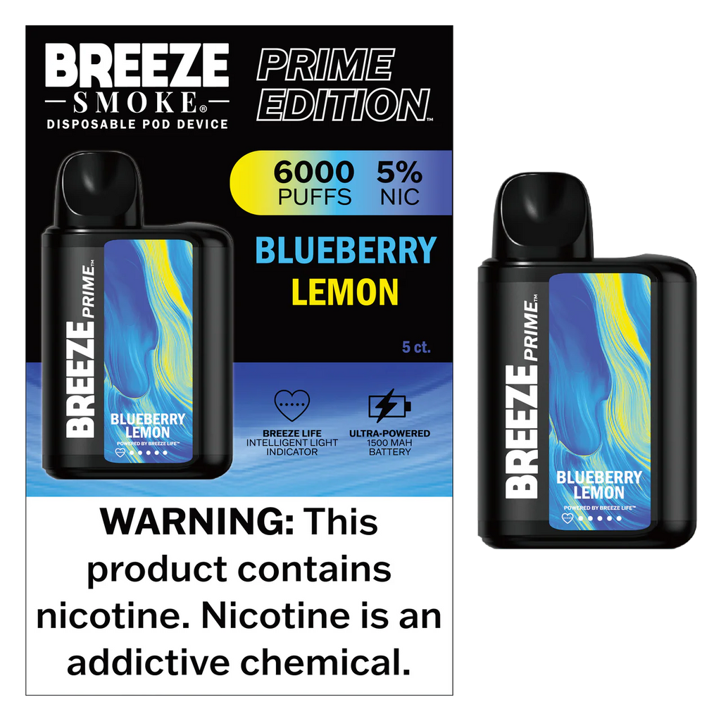 BREEZE PRIME 6000 PUFFS (5CT)