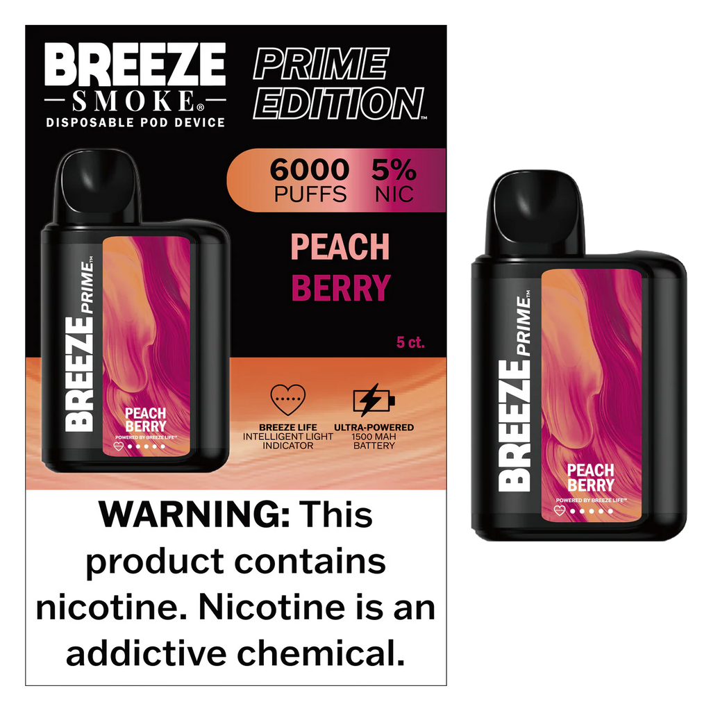 BREEZE PRIME 6000 PUFFS (5CT)