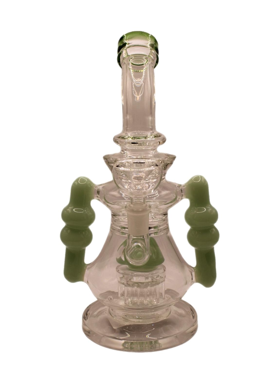 11IN DUAL CHAMBER RECYCLER W/ PERCULATOR (GREEN)
