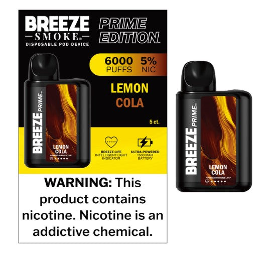 BREEZE PRIME 6000 PUFFS (5CT)