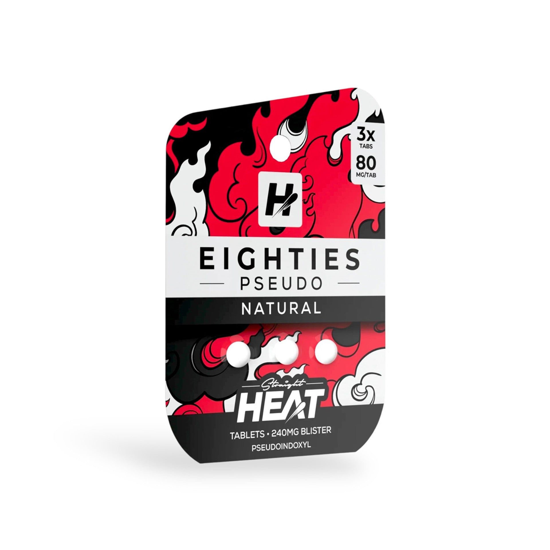 STRAIGHT HEAT EIGHTIES- 7 HYDROXY- 3CT TAB (10CT DISPLAY)- CHERRY BOMB
