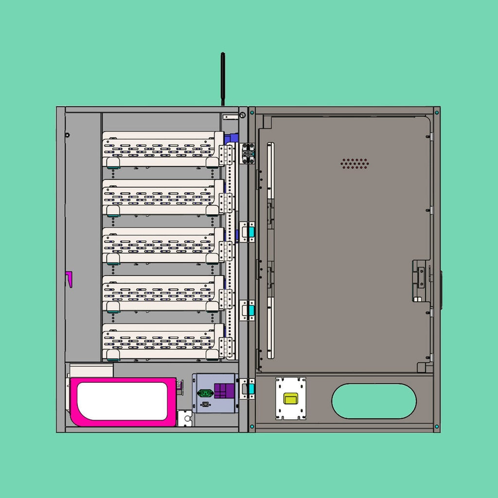 Mega Wall 2.0: Vape Machine with LED Lights & Electronic Lock