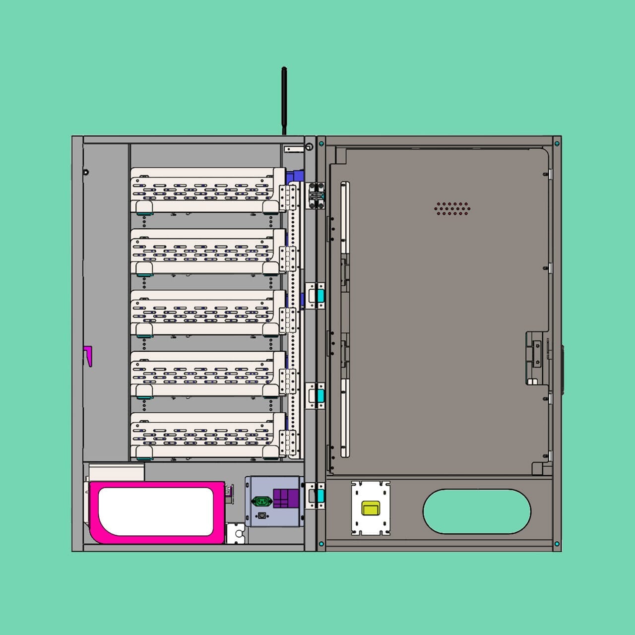 Mega Wall 2.0: Vape Machine with LED Lights & Electronic Lock