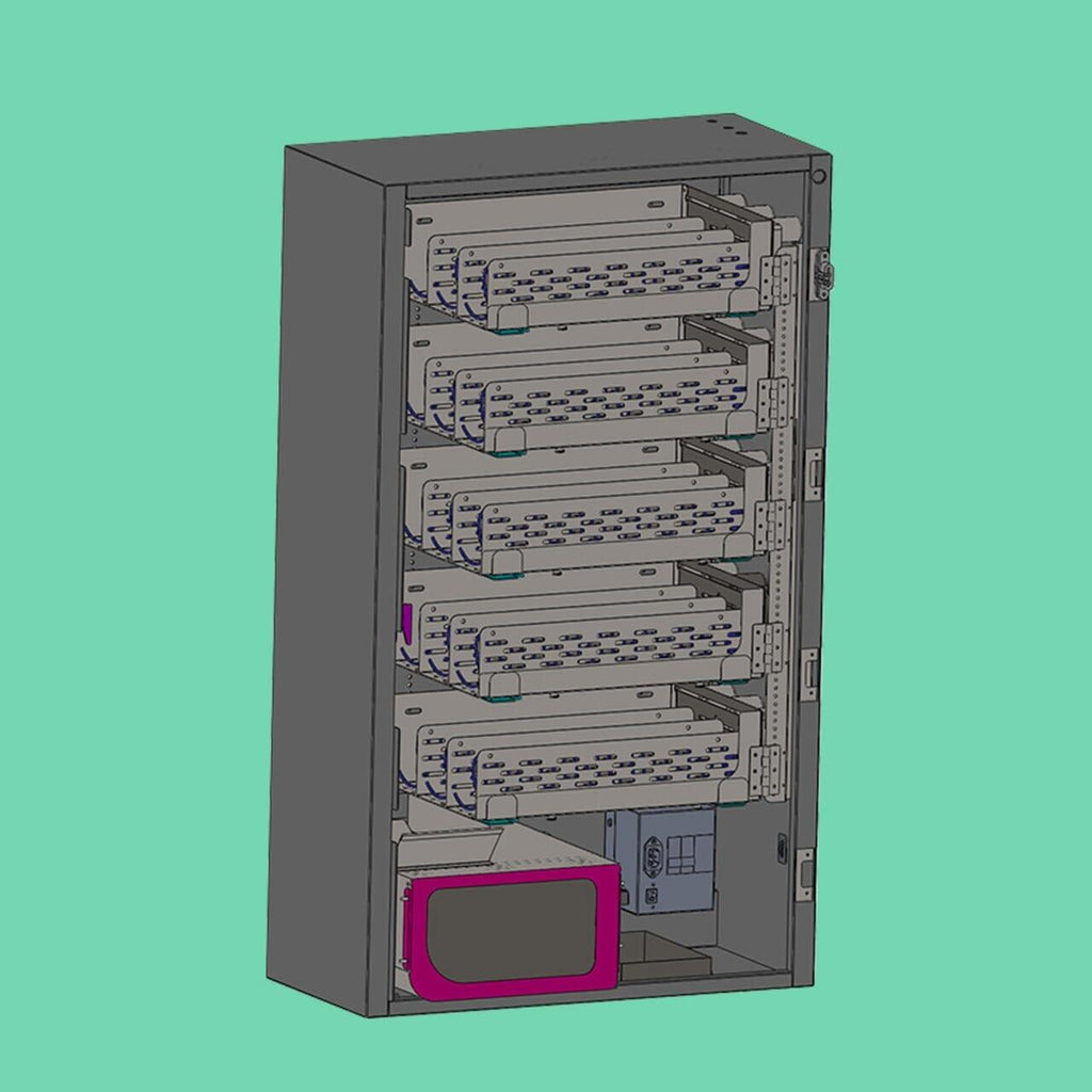 Mega Wall 2.0: Vape Machine with LED Lights & Electronic Lock