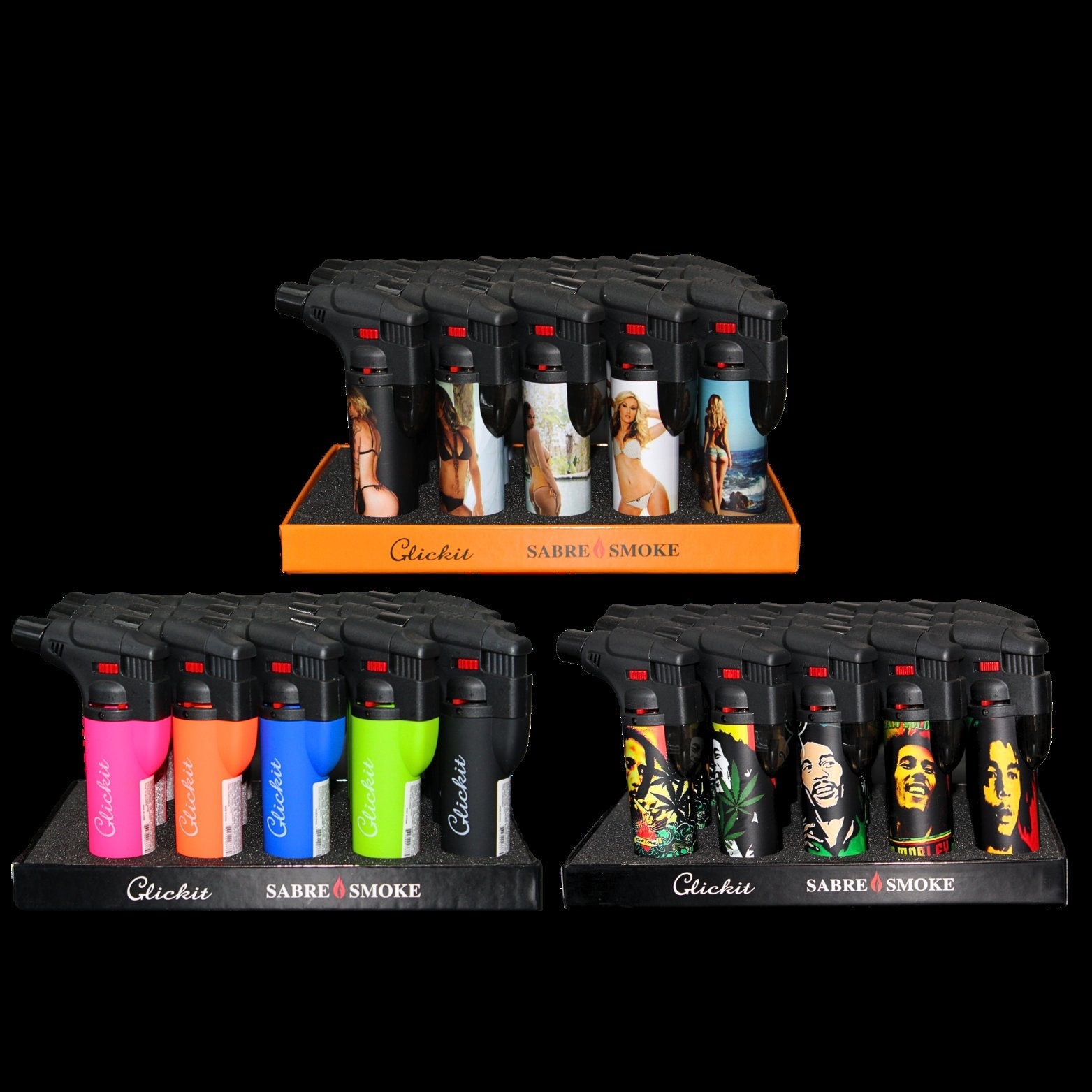 Clickit Torch Gun 15ct Display (Assorted Designs)