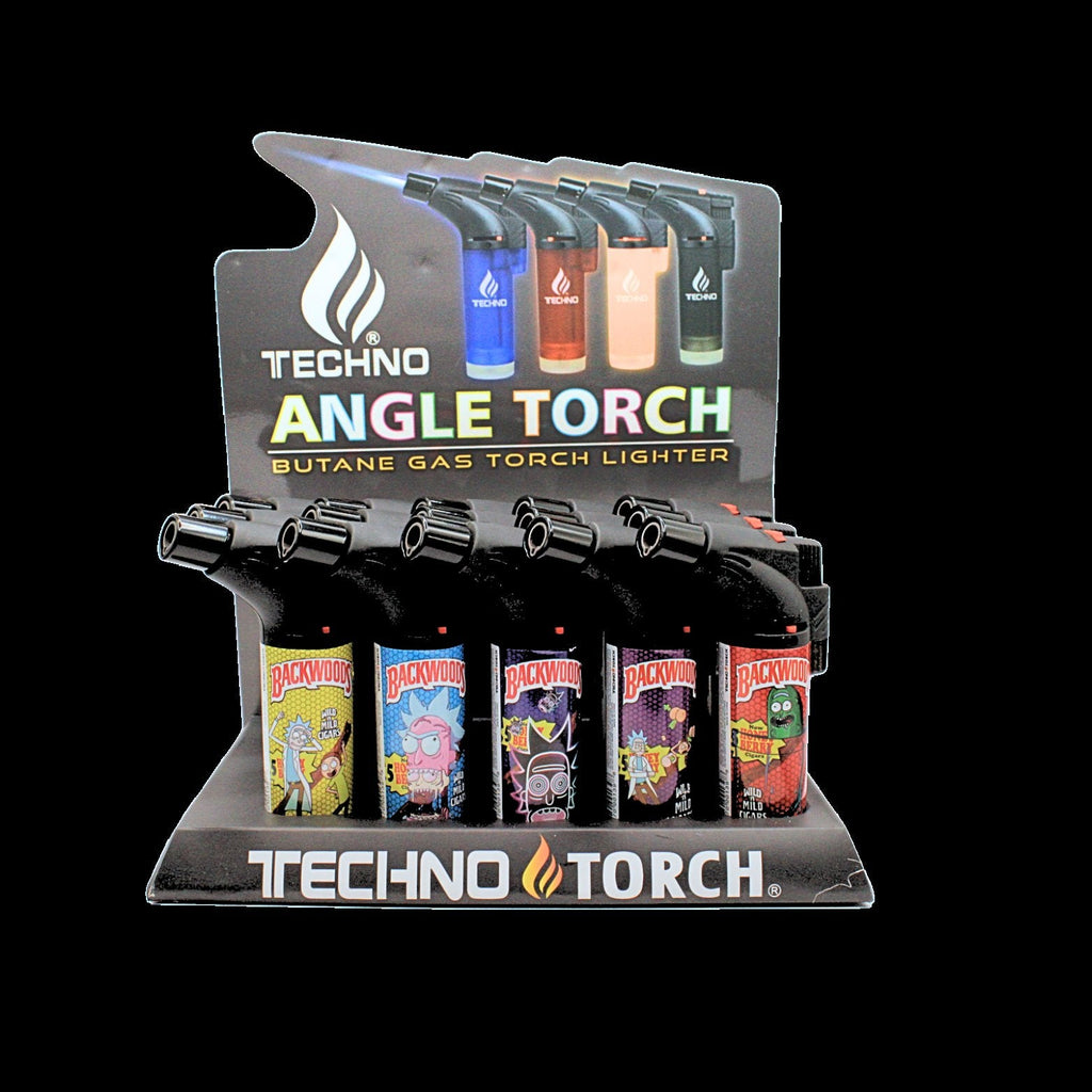 Techno Angle Torch Lighter - 15ct Display Pack
