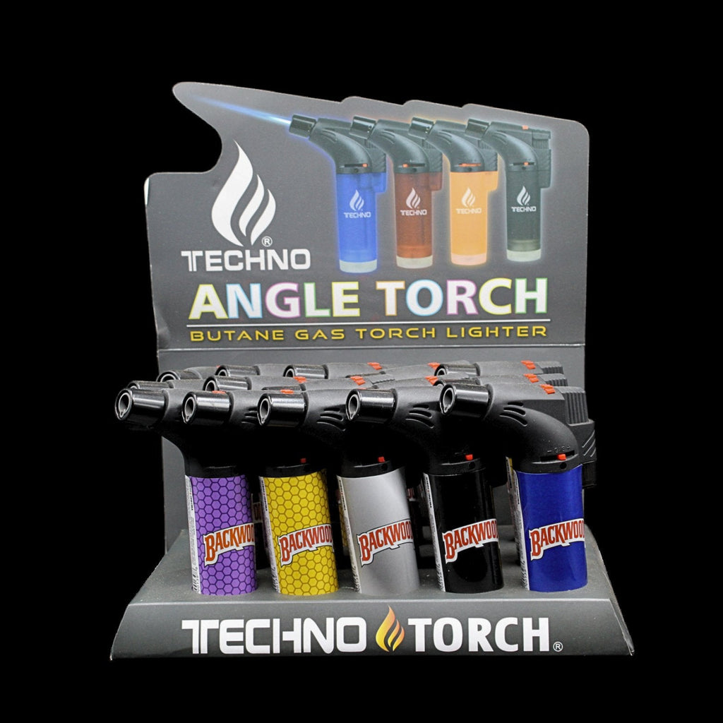 Techno Angle Torch Lighter - 15ct Display Pack