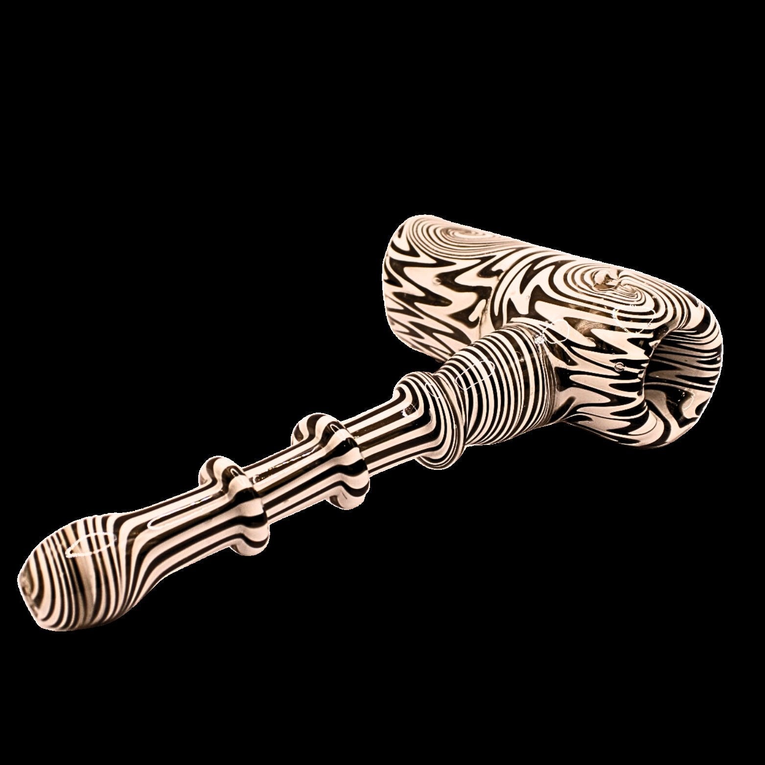 Black and White Sherlock Hand pipe 1ct