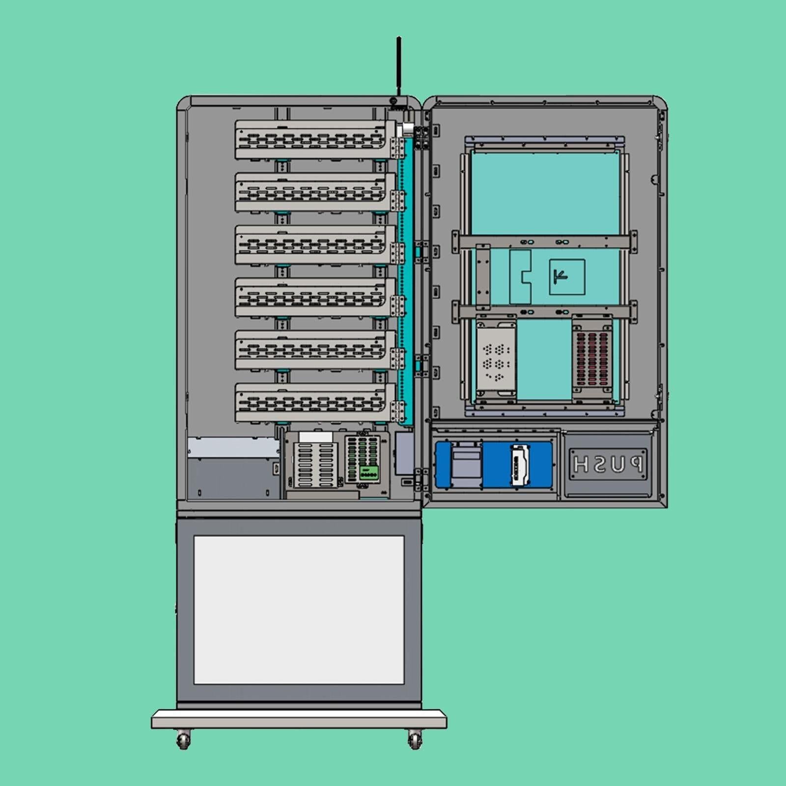 Slim Tower: Sleek, Thin, High-Capacity, & Free-Standing Vape Machine